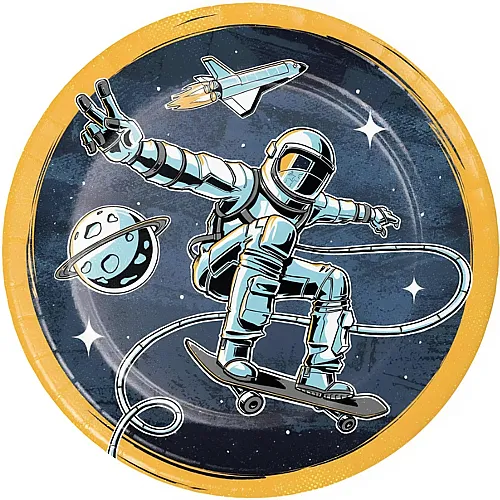 Haza Witbaard Kartonteller Astronaut (8Teile)