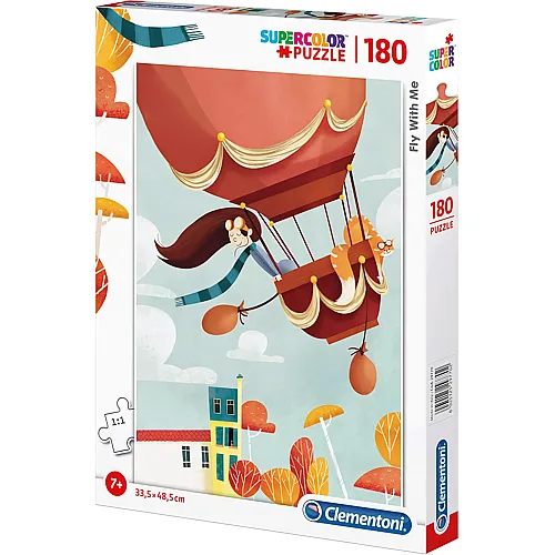Clementoni Puzzle Supercolor Flieg mit mir - 180 Teile