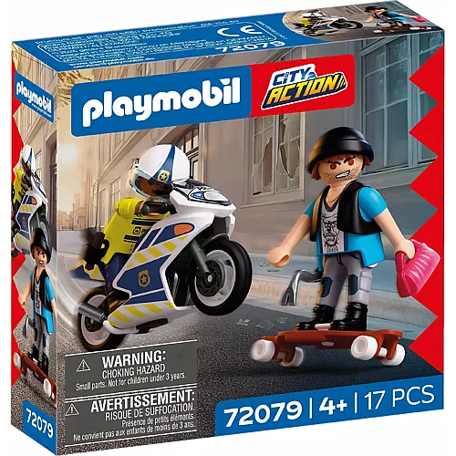 PLAYMOBIL City Action Verfolgungsjagd mit Motorrad 72079