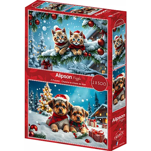 Weihnachtsk�tzchen und -welpen 500Teile