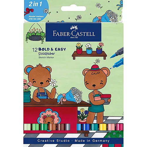 Faber-Castell Sketch Marker Bold Easy - 12 Teile