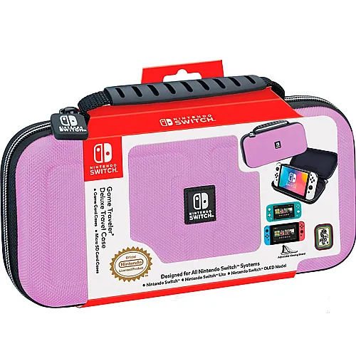Nacon Switch Game Traveler Deluxe Travel Case Pink