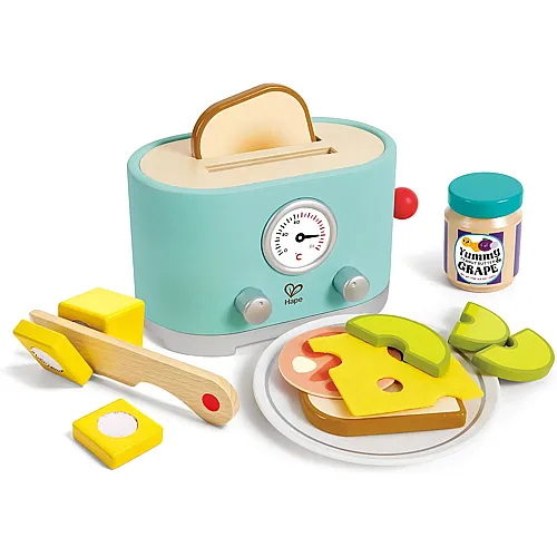 Hape Rollenspiele Pop-up-Toaster-Set Kling