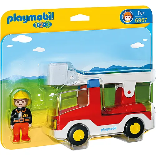 PLAYMOBIL 1.2.3 Feuerwehrleiter-Fahrzeug (6967)