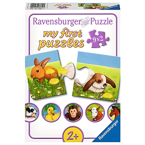Ravensburger Puzzle Liebenswerte Tiere (9x2)