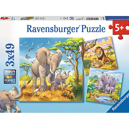 Ravensburger Puzzle Wilde Giganten (3x49)