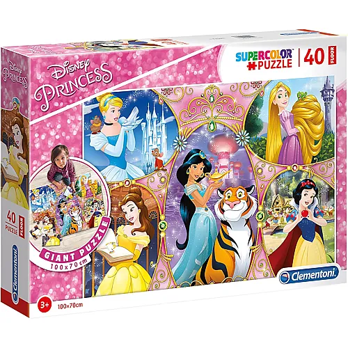 Clementoni Puzzle Supercolor Giant Floor Disney Princess - 40 Teile