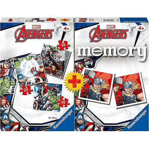 Puzzles + Memory - Avengers 25Teile