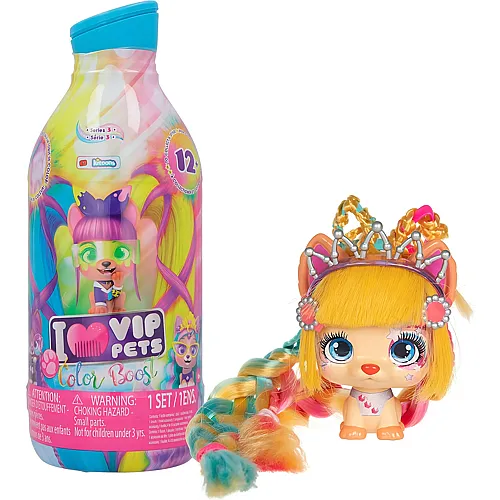 IMC Toys VIP Pets Color Boost - Überraschungs-Hündchen mit 30cm langen Haaren