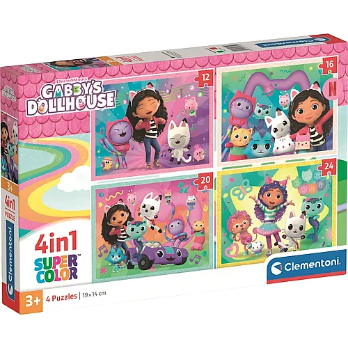 Clementoni 4 Puzzles - Gabby's Dollhouse