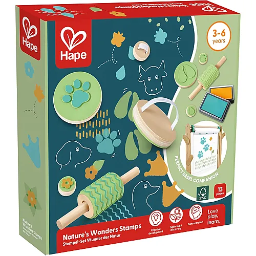 Hape Kreativ Stempel-Set Wunder der Natur - 13 Teile