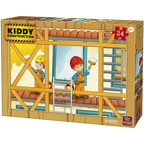 King Puzzle Kiddy Construction - Maler - 24 Teile