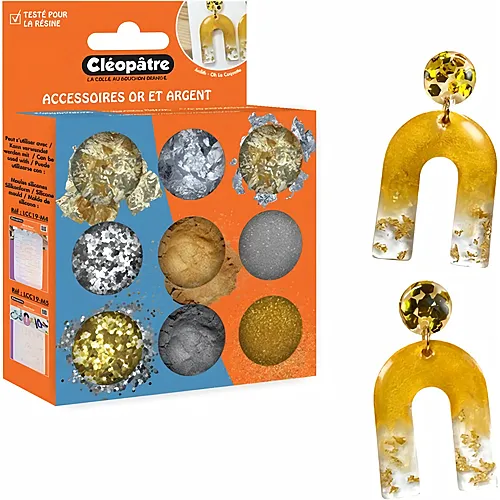 Cleopatre Box Mit 9 T�pfen Zubeh�r IN Gold- Und Silberfarbenem Themens
