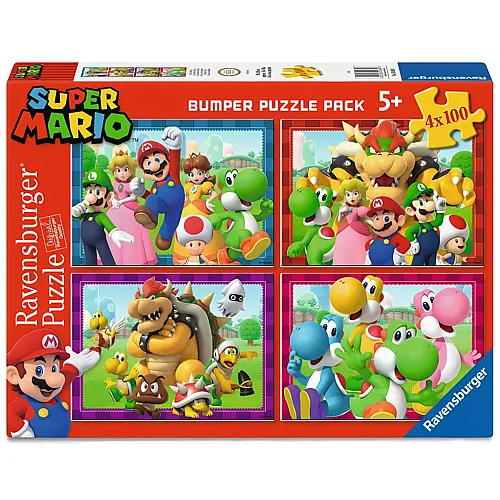 Ravensburger Puzzle 4in1 Super Mario (100Teile)