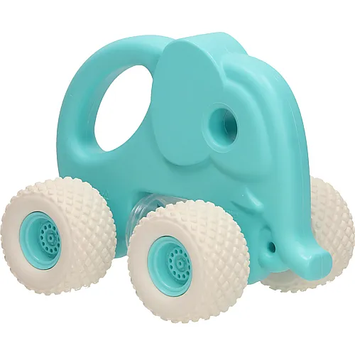 Cavallino Toys Blauer Elefant mit Ratsche