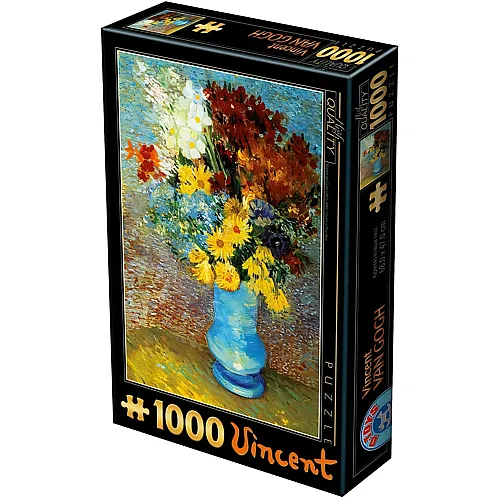 DToys Puzzle Van Gogh Blumen in blauer Vase - 1000 Teile
