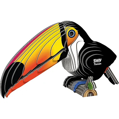 Eugy 3D Karton Figuren 3D Bastelset Tukan