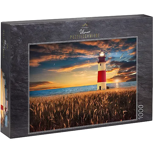 Ulmer Puzzleschmiede Leuchtturm am Meer in der Abendsonne - 1000 Teile