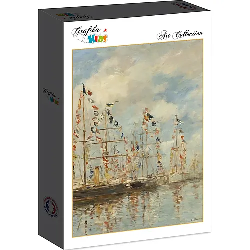 Grafika Puzzle Art Collection Eug�ne Boudin Grafika Kids Yacht Basin at Trouville-Deauville, 1895/1896 - 12 Teile