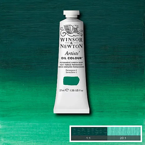 Winsor & Newton W&n Artists' Ölfarbe 37ml Tube Permanentgr�n Dunkel