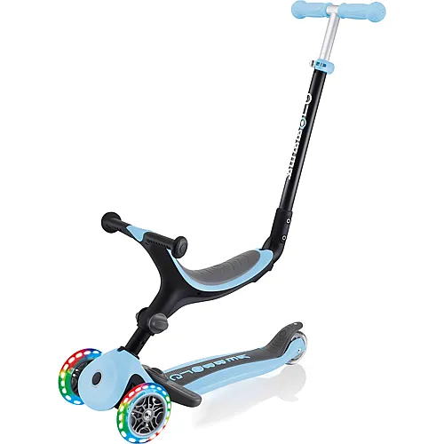 Globber Scooter Go Up Foldable Plus Lights Pastel Blau