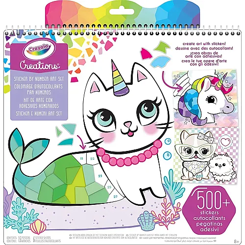 Malbuch Einh�rner Sticker & Zahlen