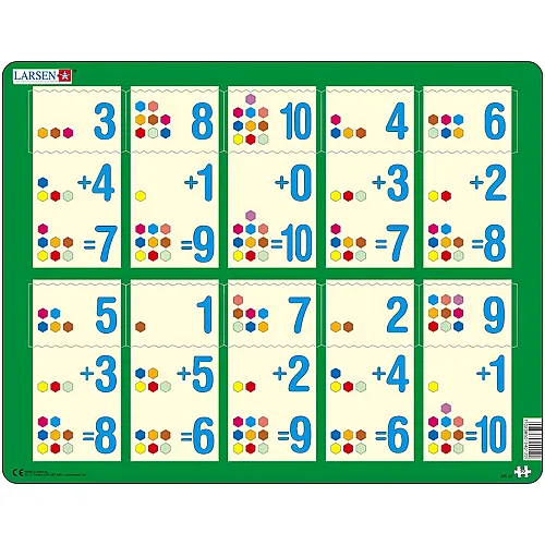 Larsen Puzzle Mathematik: Addition von 1 bis 10 - 10 Teile