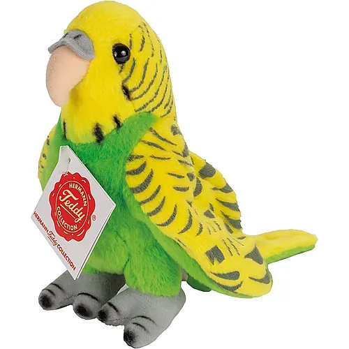 Teddy-Hermann Wellensittich Gr�n - 13 cm