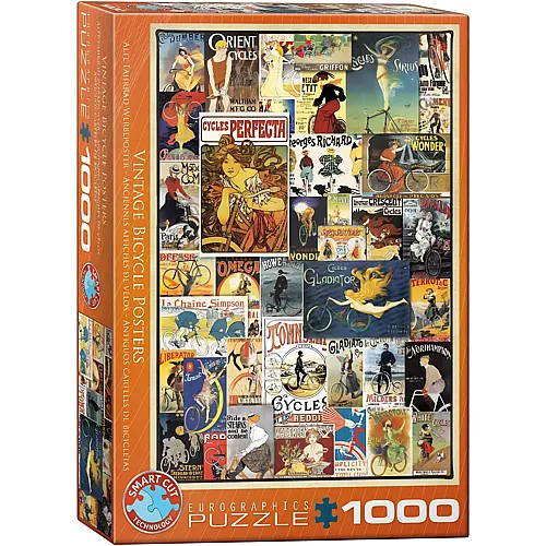 Eurographics Puzzle Vintage Bicycle Posters - 1000 Teile