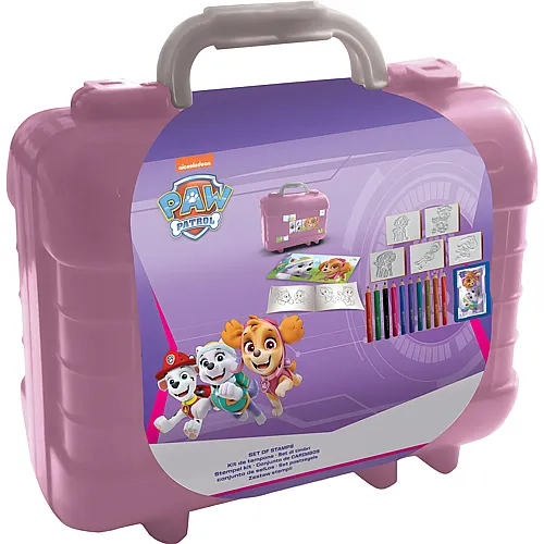 Multiprint Paw Patrol Skye's Malkoffer mit Stempel