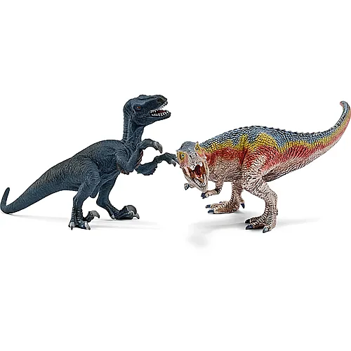 Schleich Dinosaurier T-Rex und Velociraptor klein