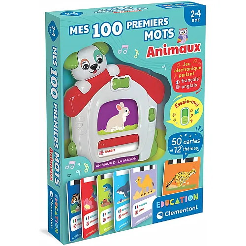 Clementoni Education � Meine ersten 100 W�rter (zweisprachig) � Die Tiere (FR-EN)