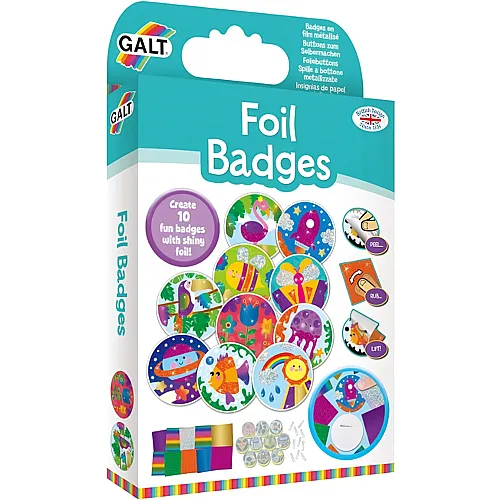 Galt Foil Badges Buttons zum Selbermachen, Metallic-Look