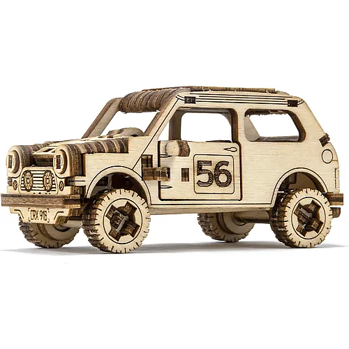 Wooden City Holzmodel 3D Rally Car Mini Morris Stil, 98 Teile, ohne Kleber, Sperrholz, ab 8 Jahren