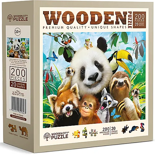 Wooden City Puzzle Welcome to the Jungle M (200Teile)