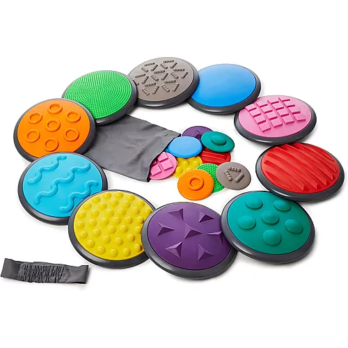 Gonge Taktile Scheiben Komplett-Set, Sinnestrainer, F�hlspiel, Tastspiel, 20-tlg.