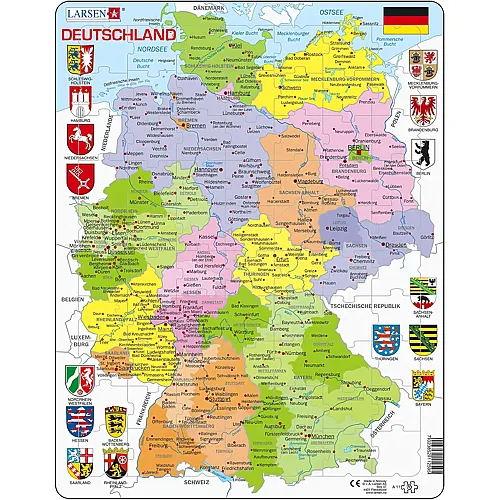 Larsen Puzzle Deutschland - 70 Teile