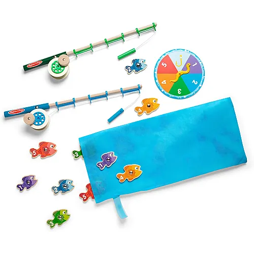 Melissa & Doug Catch & Count Fishing Game | Games | Wooden Toy | 3+ | Gift for Boy or Girl