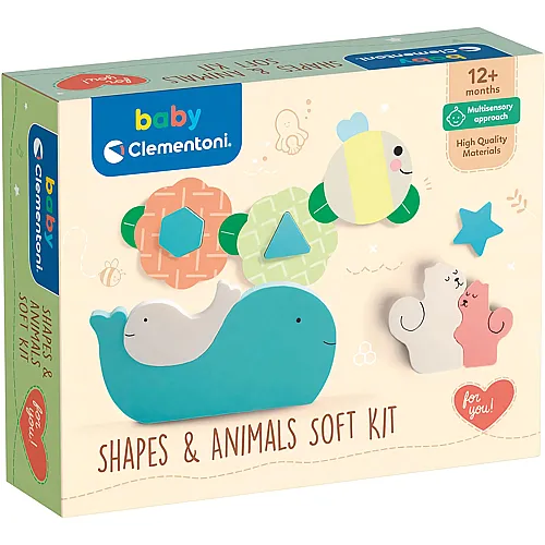 Clementoni Baby Soft Kit, weiches Babyspielzeug mit Steckblumen und Puzzles, multisensorisches Motorikspielzeug f�r Kleinkinder