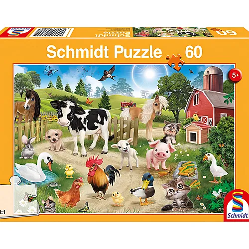 Schmidt Puzzle Animal Club, Bauernhoftiere (60Teile)