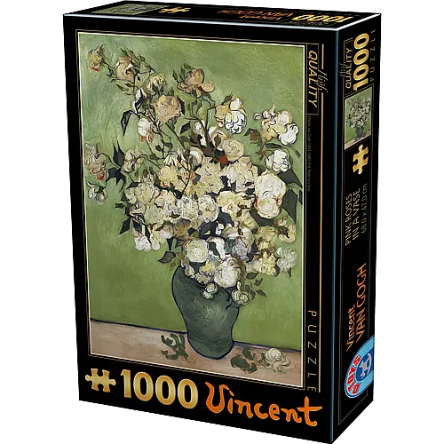 DToys Puzzle Vincent Van Gogh - Pink Roses - 1000 Teile