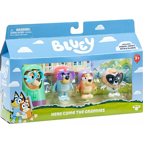 Moose Toys Bluey 4er-Pack Omas Grannies