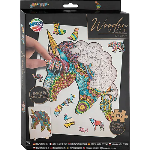 Grafix Holzpuzzle Moxy Einhorn 137 Teile FSC