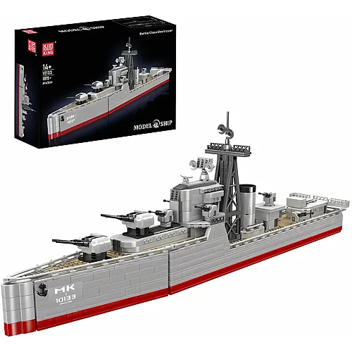 Mould King Model Ship Kriegsschiff Battel Class Destroyer 10133