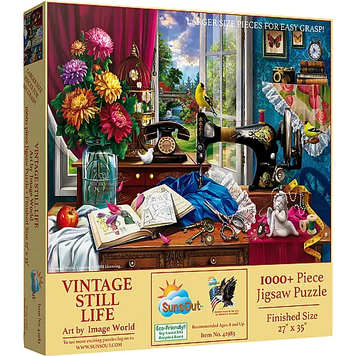 SunsOut Puzzle Image World Stillleben im Vintage-Stil - 1000 Teile