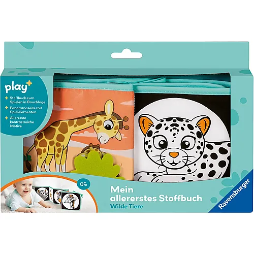 Mein allererstes Stoffbuch f�r die Bauchlage: Wilde Tiere Leporello