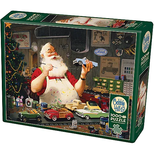 Cobble Hill Puzzle Santa Painting Cars (1000Teile)