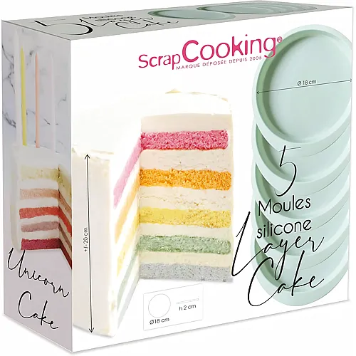 ScrapCooking 5er Silikonform Layer Cake