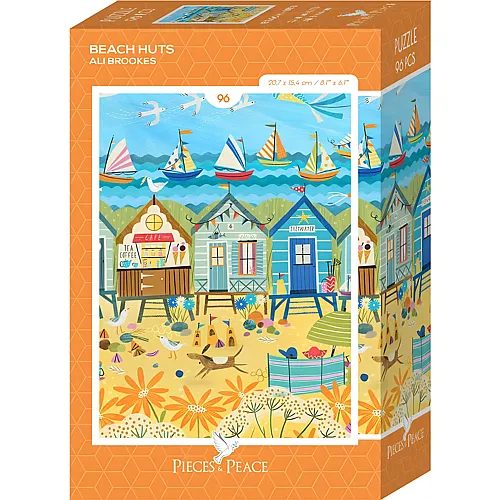 Mini Beach Huts - 96 Teile