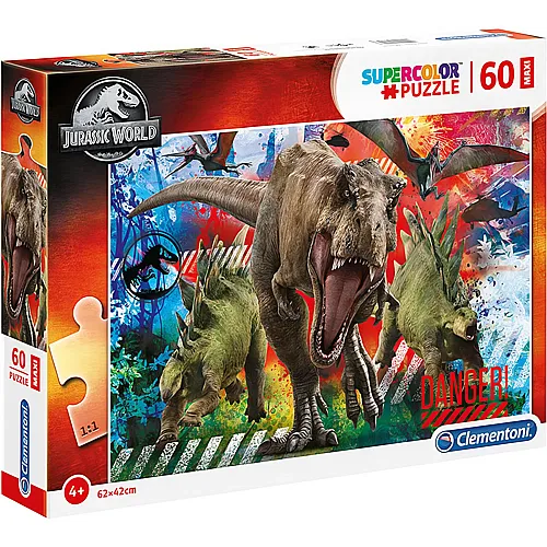 Clementoni Puzzle Supercolor Maxi Jurassic World (60XXL)